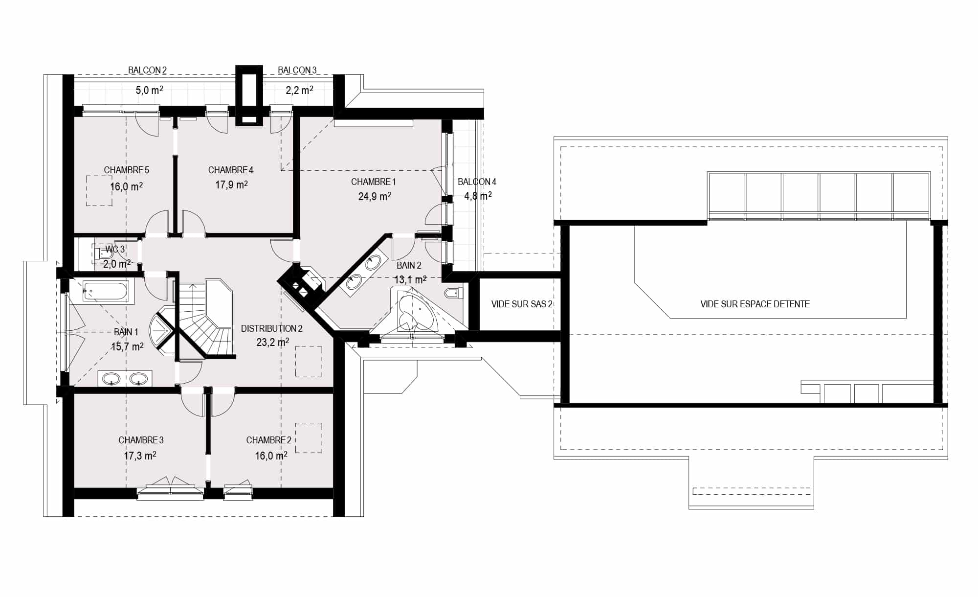 Plan étage Villa Margaux Strasbourg